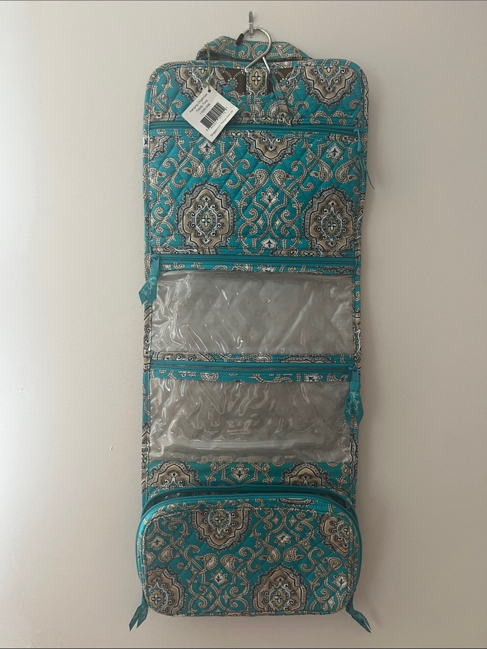 Vera Bradley Quilted Hanging Organizer in Totally Turq Paisley